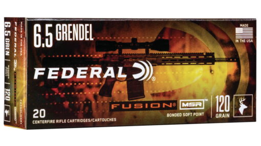 opplanet federal premium fusion rifle ammo 6 5mm grendel fusion soft point 120 grain 20 rounds f65gdlmsr1 main 1