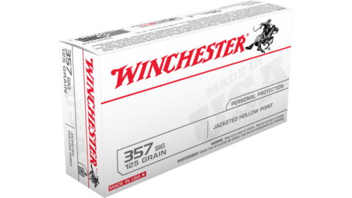 opplanet winchester winchester 357 sig 125 grain jacketed hollow point centerfire pistol ammo 50 rounds usa357sjhp main